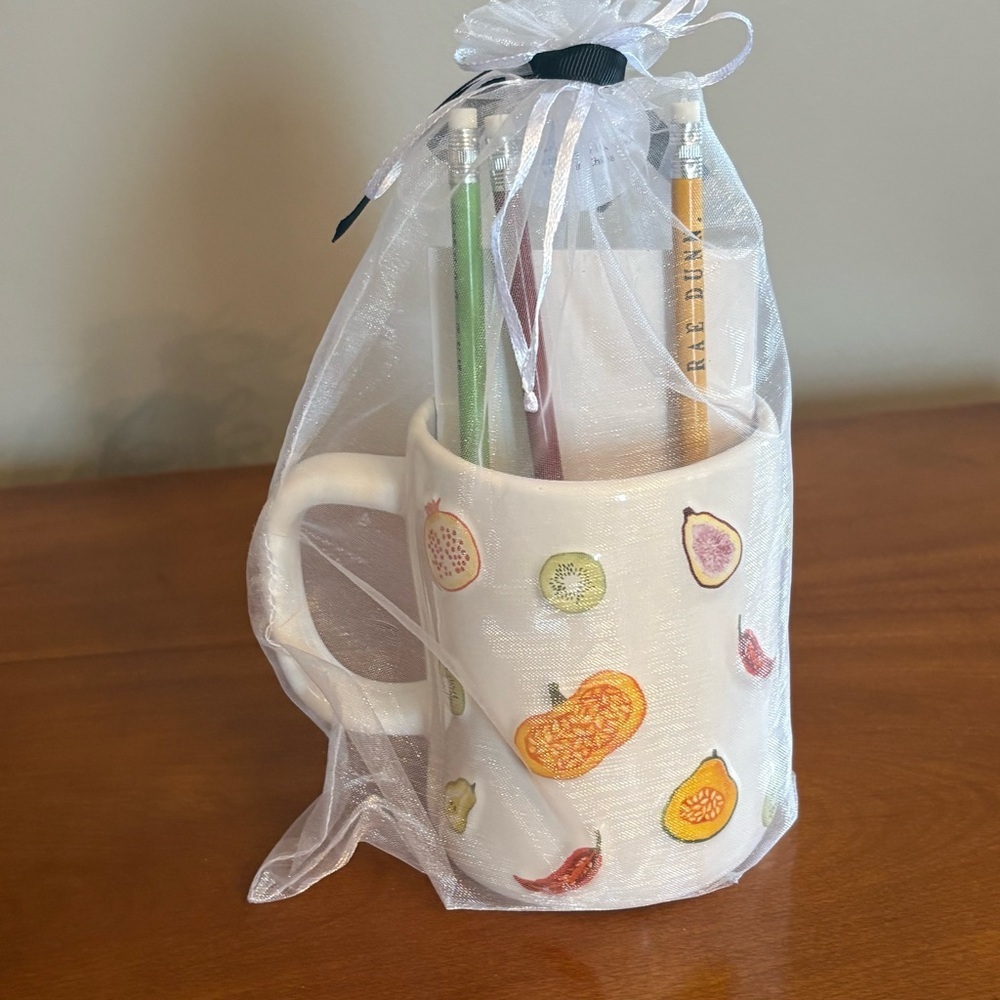 Rae Dunn CHEF Mug w/ Recipe‎ Notepad & 3 Rae Dunn Pencils ~ New w/ Tags - Picture 5 of 6